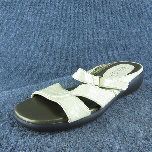 Soft Style Women Slide Sandal Shoes Size 7.5 Wide Beige‎ Synthetic - Picture 1 of 10